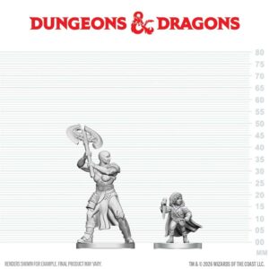 D&D Nolzur’s Marvelous Miniatures: Goliath Barbarian & Halfling Rogue