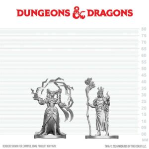 D&D Nolzur’s Marvelous Miniatures: Human Druid & Elf Sorcerer