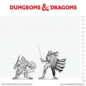D&D Nolzur’s Marvelous Miniatures: Dwarf Fighter & Orc Paladin
