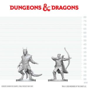D&D Nolzur’s Marvelous Miniatures: Elf Ranger & Dragonborn Monk
