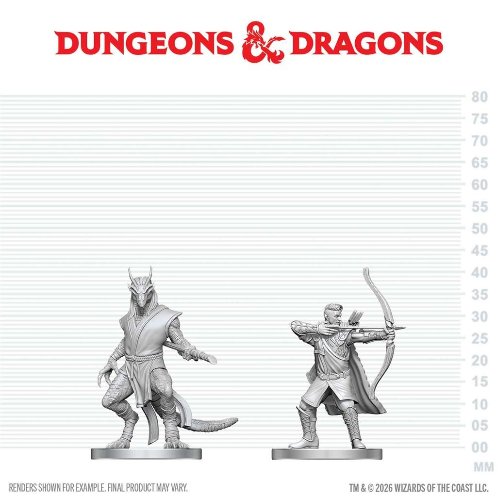 D&D Nolzur's Marvelous Miniatures: Elf Ranger & Dragonborn Monk