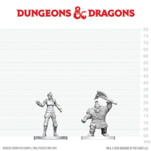 D&D Nolzur’s Marvelous Miniatures: Cultist of Bane & Dwarf Zhentilar Soldier