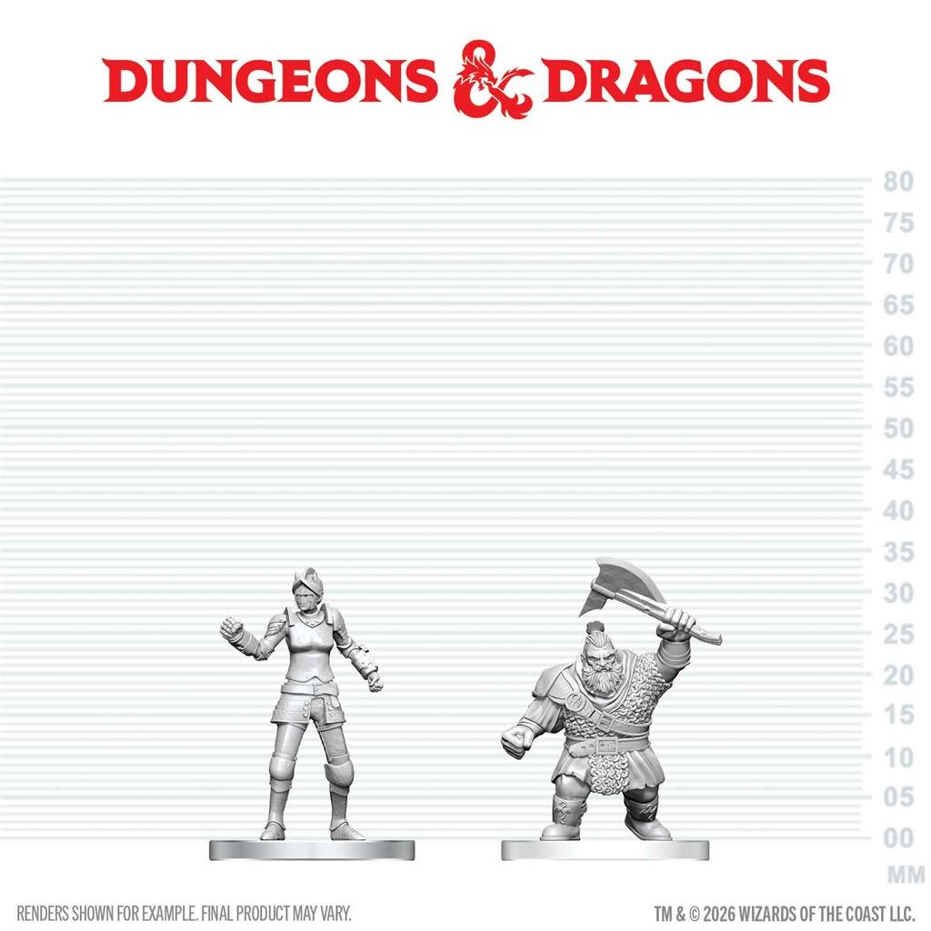D&D Nolzur's Marvelous Miniatures: Cultist of Bane & Dwarf Zhentilar Soldier
