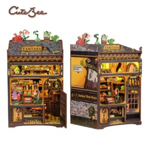 Cutebee: Book Nook Tienda de plantas “Fantasy Plant Shop” con 146 piezas.