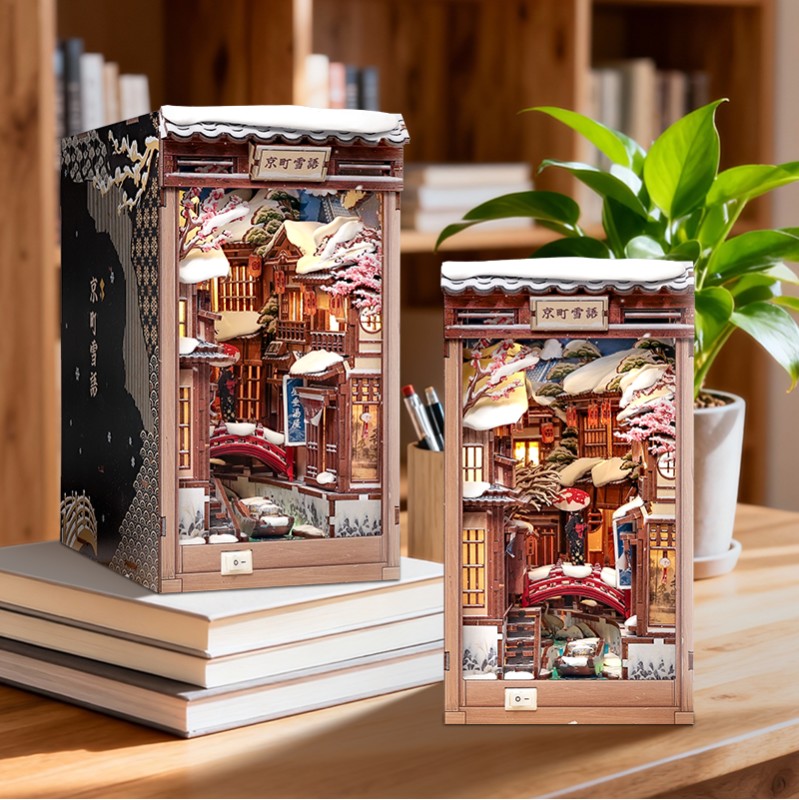 Cutebee: Book Nook Kyoto Snow Whisper con 286 piezas