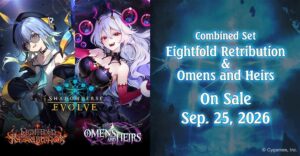 Pre Venta 25/09/2026 – Shadowverse: Evolve – Eightfold Retribution & Omens And Heirs – Booster Box (12x Boosters) (EN)
