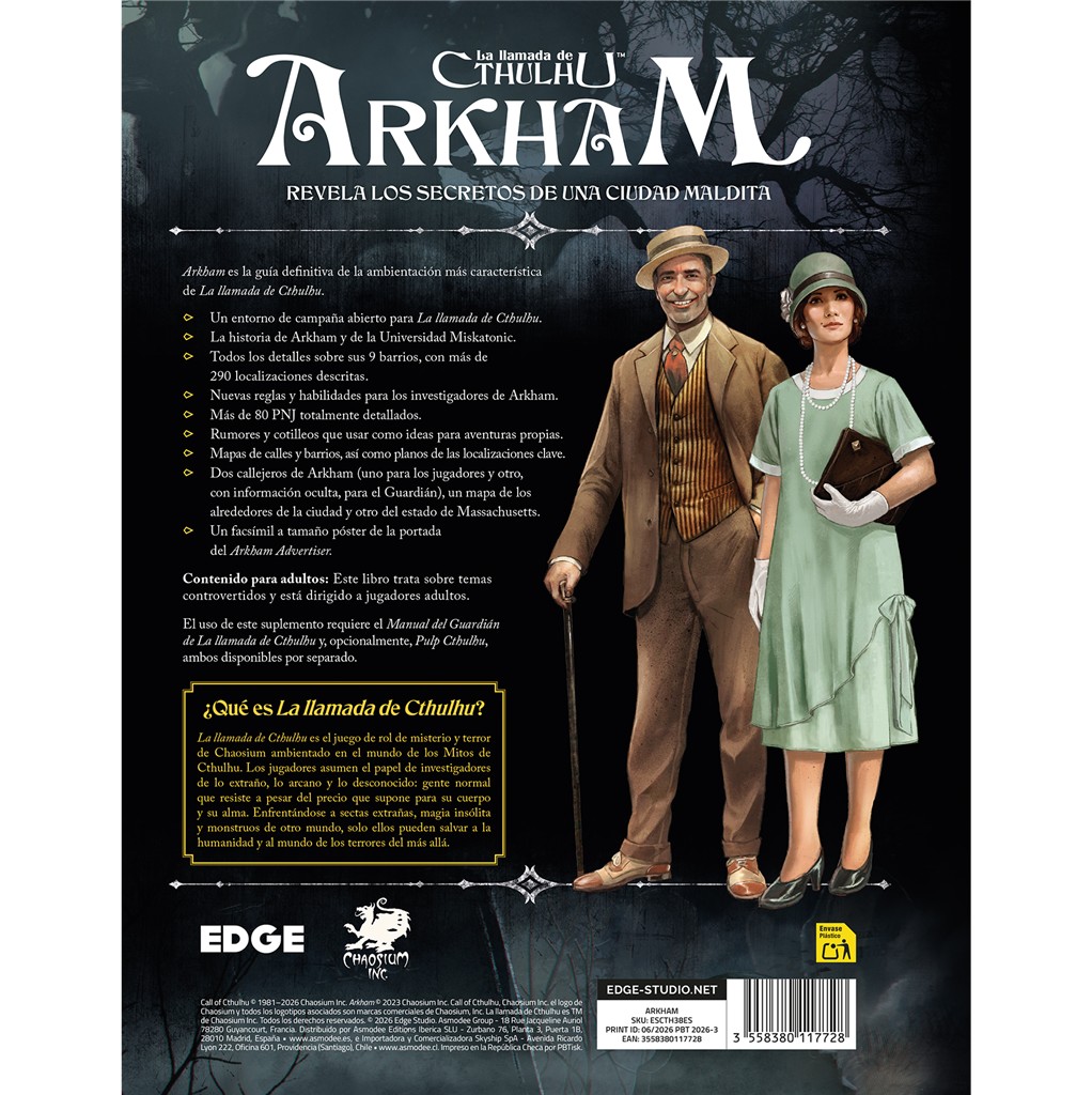 Pre Venta 20/11/2026. La llamada de Cthulhu JDR: Arkham - Imagen 2