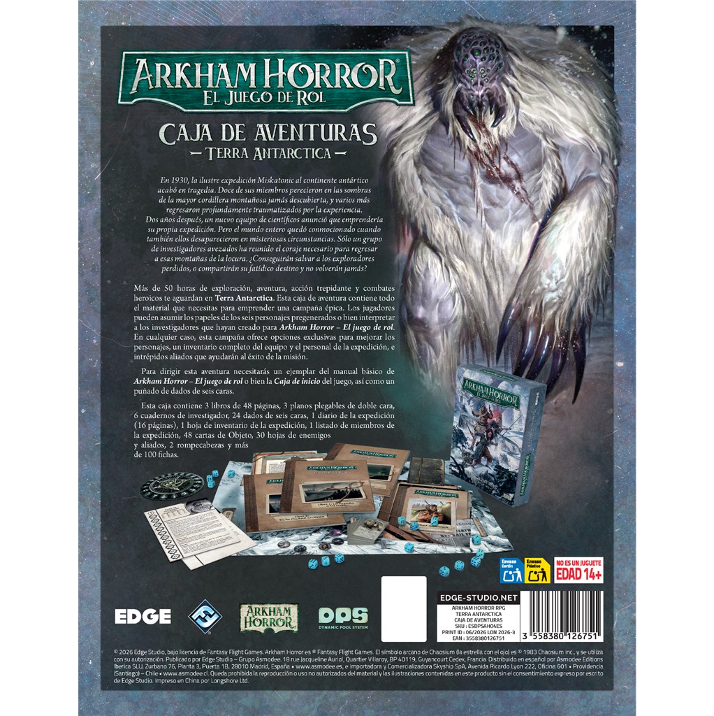 Pre Venta 27/11/2026. Arkham Horror RPG: Terra Antarctica - Imagen 3