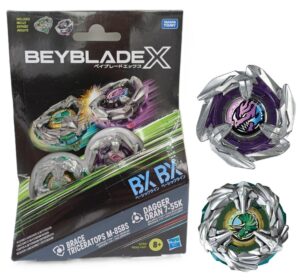Beyblade X: Brace Triceratops M-85BS & Dagger Dran 7-55K