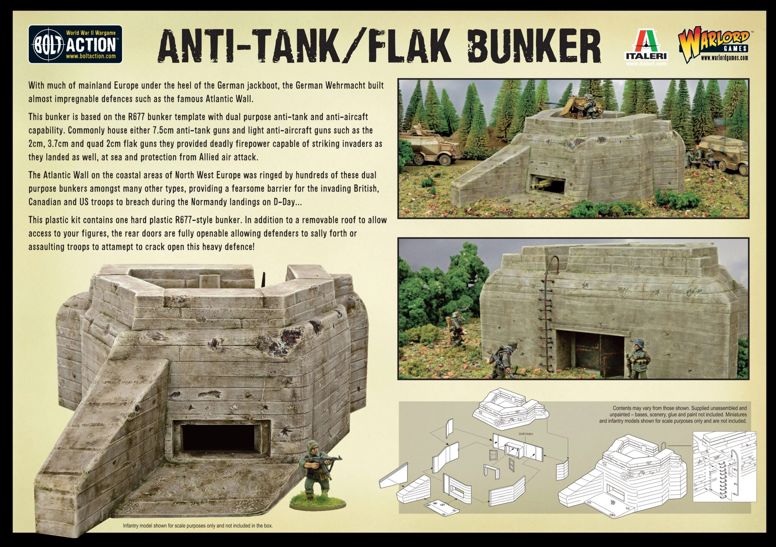 Bolt Action: Anti Tank / Flak Bunker (842010001) - Imagen 2